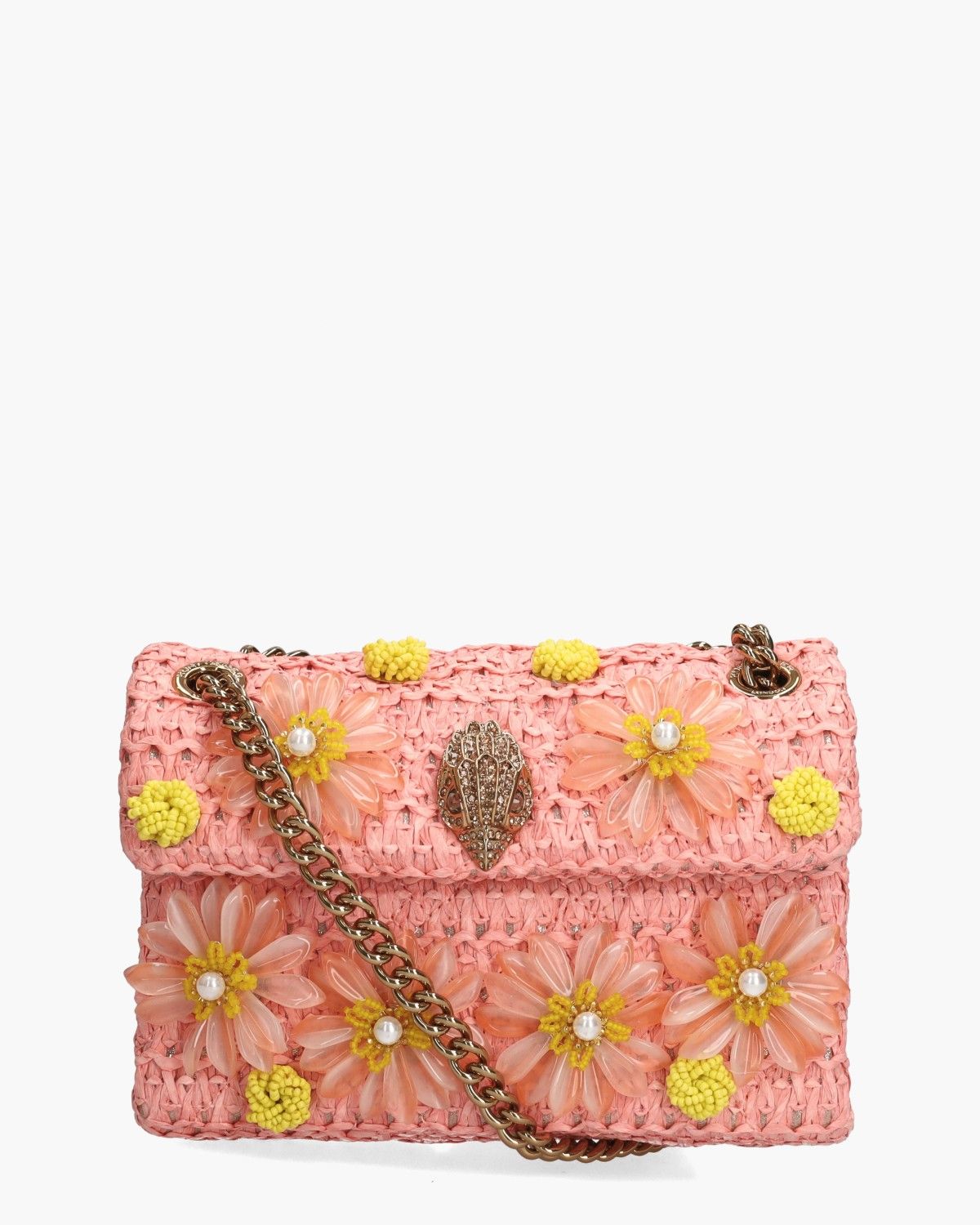 Kurt Geiger Raffia Mini Kensington Roze