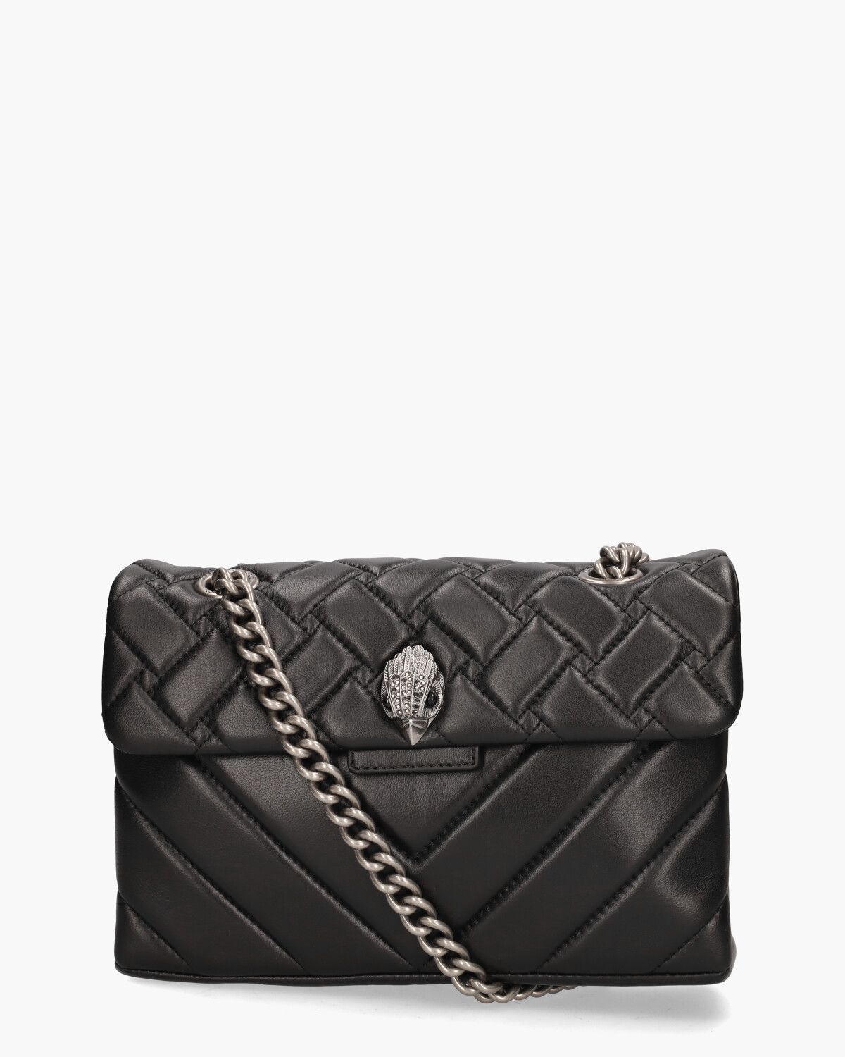 Kurt Geiger Leather Kensington Zwart/Zilver