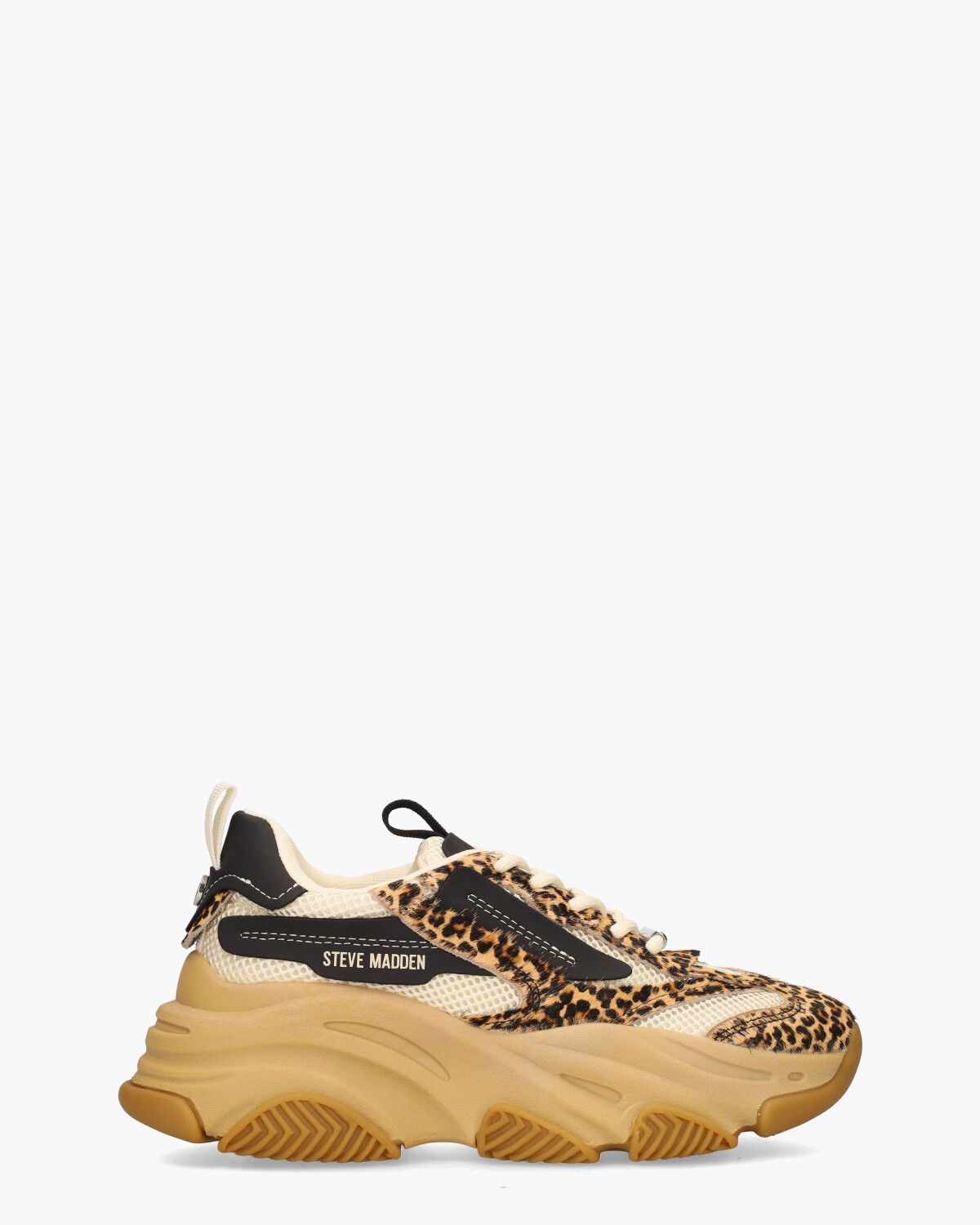 Steve Madden Possession-E Off-White/Bruin/Zwart