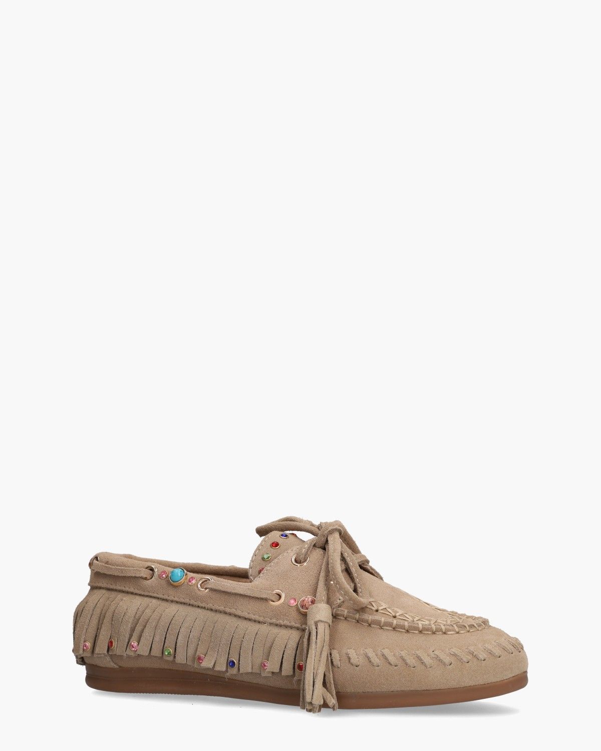 Beige Dames Veterschoenen