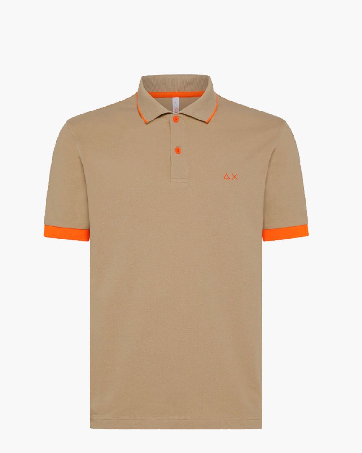Sun68 Sun'68 Polo Small Stripe Fluo Bruin Poloshirt
